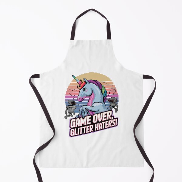 Item preview, Game Over Glitter Haters - Retro Pixel Unicorn vs Robots designed and sold by NaturePixel.