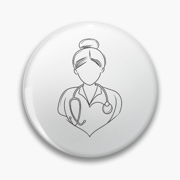 Item preview, Minimalist Line Art Nurse  designed and sold by ArtPetrenko90.