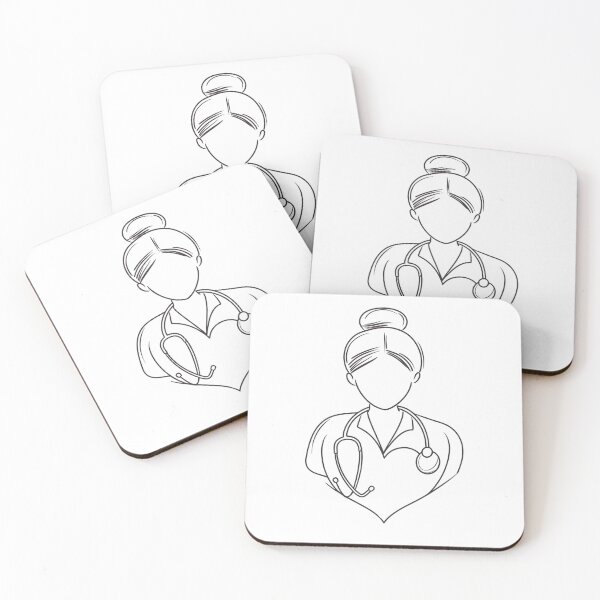 Item preview, Minimalist Line Art Nurse  designed and sold by ArtPetrenko90.