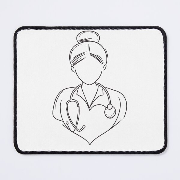 Item preview, Minimalist Line Art Nurse designed and sold by ArtPetrenko90.