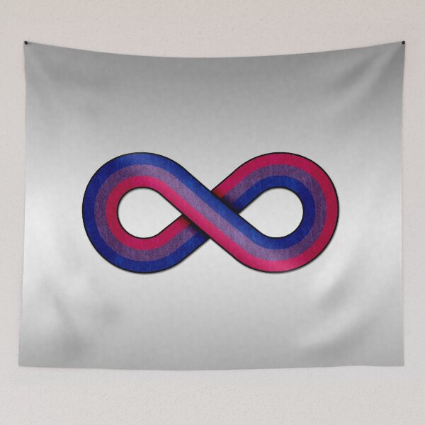 Item preview, Large Infinity Vector Symbol Striped with Bisexual Pride Flag designed and sold by LiveLoudGraphic.
