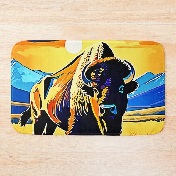 Item preview, Bison Sunset Majesty Design designed and sold by Health And Fitness Posts e-Store.