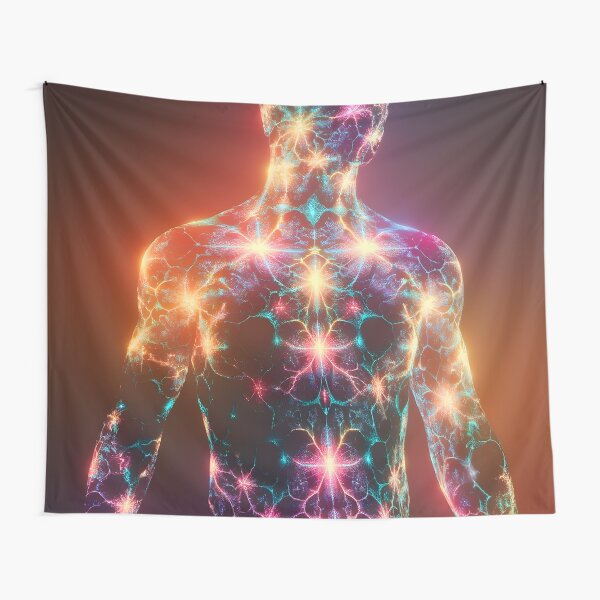 Item preview, A.I. Psychedelic Fractal Neon Inner Glow Tattoos 0014 FunFractals ChromaDepth 3D designed and sold by FunFractals.