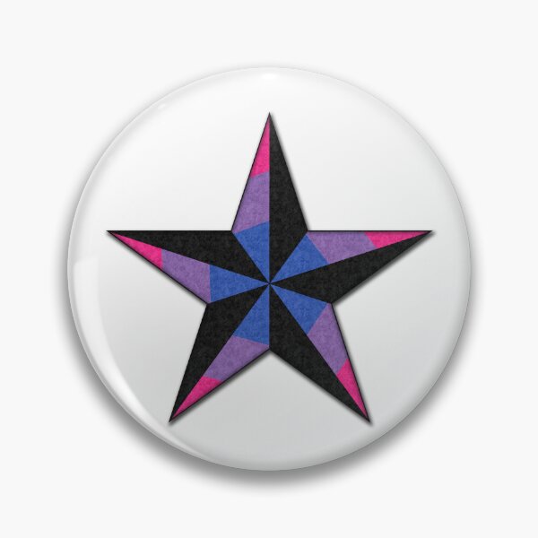 Item preview, Bisexual Pride Flag Colored Nautical Star designed and sold by LiveLoudGraphic.