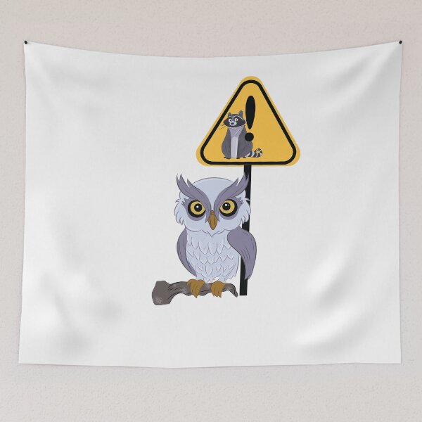 Item preview, Owl and raccon designed and sold by Monedesign.
