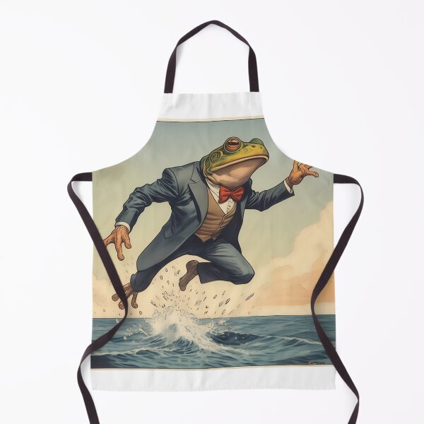 Item preview, Suited Frog Leaps out of Ocean, Means Business designed and sold by ToadfreakMcGee123.