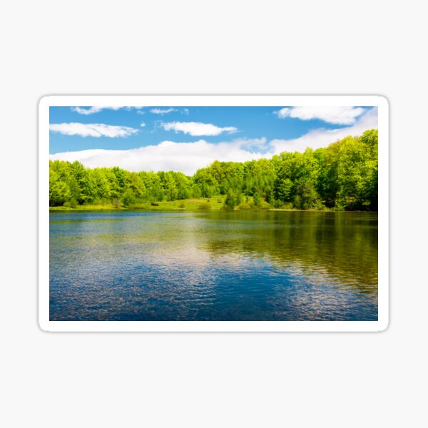 beautiful reflection of a sky in the lake Sticker