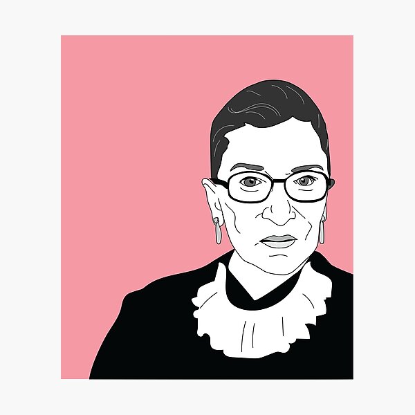 Ruth Bader Ginsburg Close-up Photographic Print
