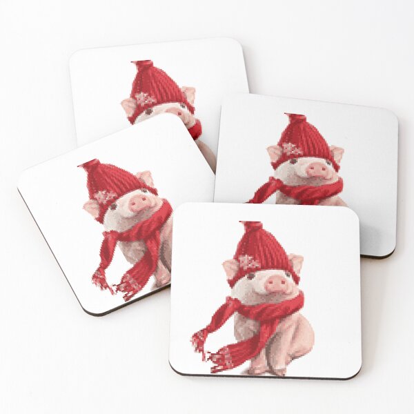 Item preview, Festive Pig in Cozy Winter Attire designed and sold by K1llexx.