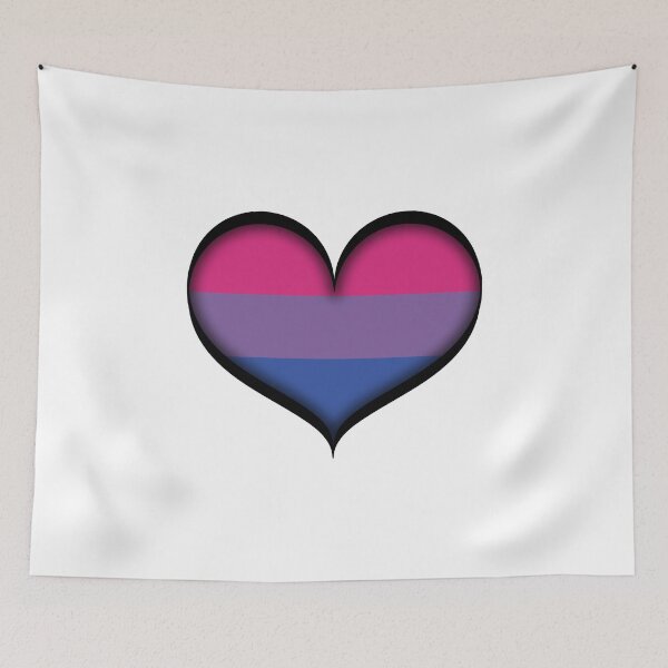 Item preview, Large Vector Heart in Bisexual Pride Flag Colors designed and sold by LiveLoudGraphic.