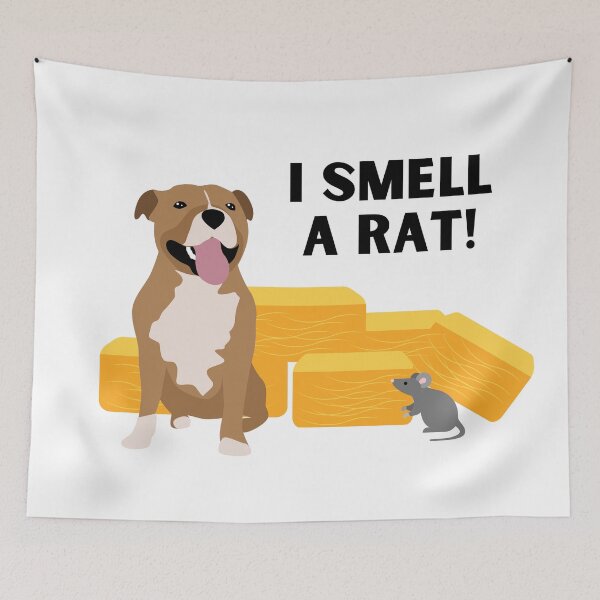 Item preview, Staffordshire Terrier I Smell A Rat Barn Hunt designed and sold by Mop Dog Designs.