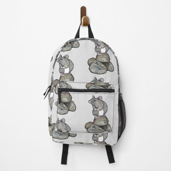 Item preview, Cute MOUSE Standing on Pile of ROCKS Illustration designed and sold by JoyfulWhimsy.