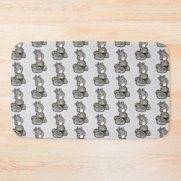 Item preview, Cute MOUSE Standing on Pile of ROCKS Illustration designed and sold by JoyfulWhimsy.