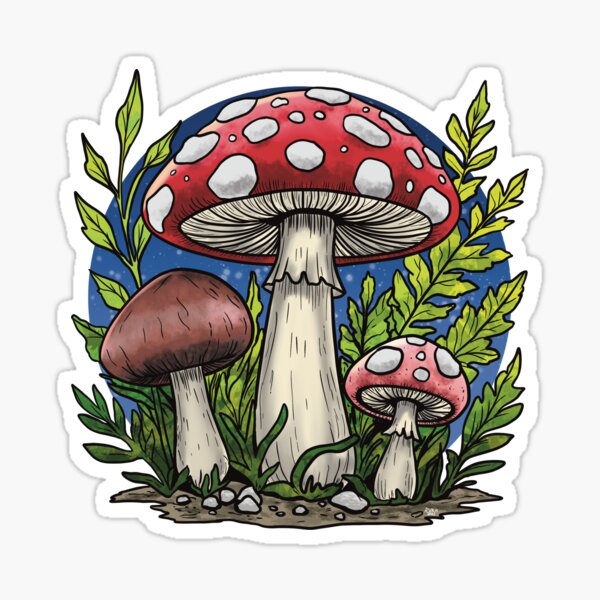 Item preview, Peaceful Mushrooms designed and sold by RVKH Art.