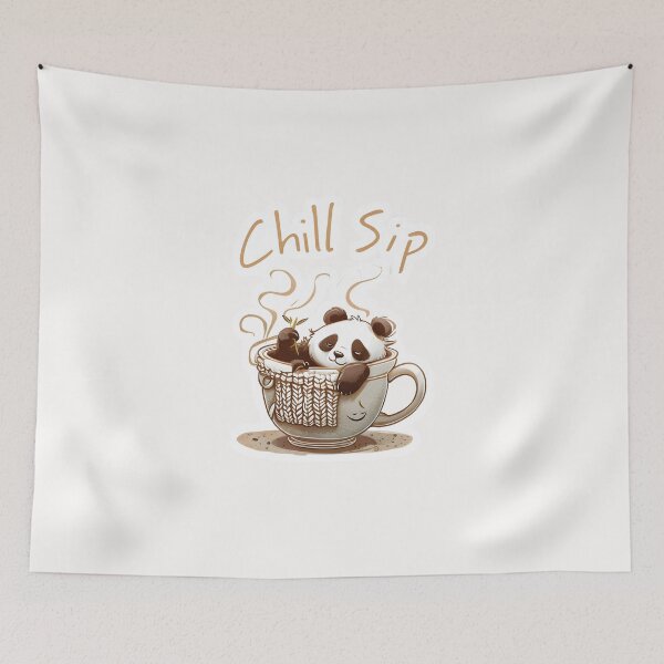 Item preview, Chill sip Panda in a cup  designed and sold by PrettyDecor.