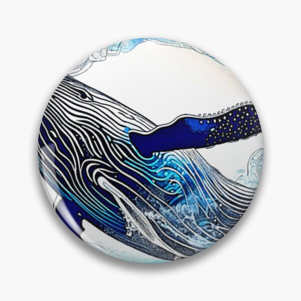 Item preview, Blue Whale Wave Art designed and sold by Health And Fitness Posts e-Store.