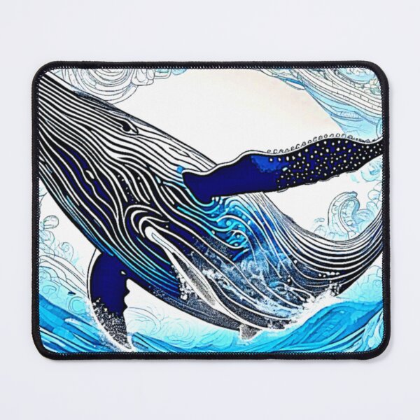 Item preview, Blue Whale Wave Art designed and sold by Health And Fitness Posts e-Store.
