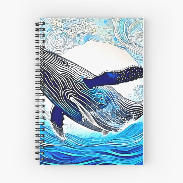 Item preview, Blue Whale Wave Art designed and sold by Health And Fitness Posts e-Store.