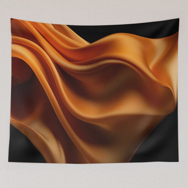 Item preview, Graceful orange fabric designed and sold by anytka.