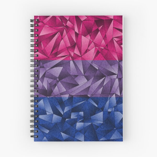 Item preview, Abstract Fractal Triangles Bisexual Pride Flag Pattern designed and sold by LiveLoudGraphic.