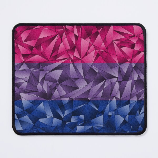 Item preview, Abstract Fractal Triangles Bisexual Pride Flag Pattern designed and sold by LiveLoudGraphic.