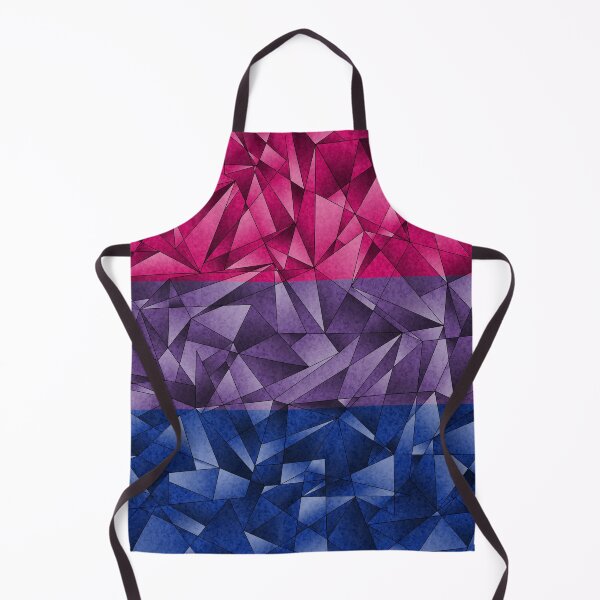 Item preview, Abstract Fractal Triangles Bisexual Pride Flag Pattern designed and sold by LiveLoudGraphic.