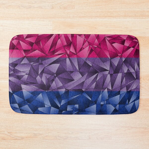 Item preview, Abstract Fractal Triangles Bisexual Pride Flag Pattern designed and sold by LiveLoudGraphic.