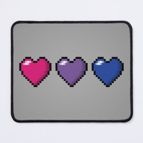 Item preview, Row of Three Bisexual Pride Flag Pixel Hearts designed and sold by LiveLoudGraphic.