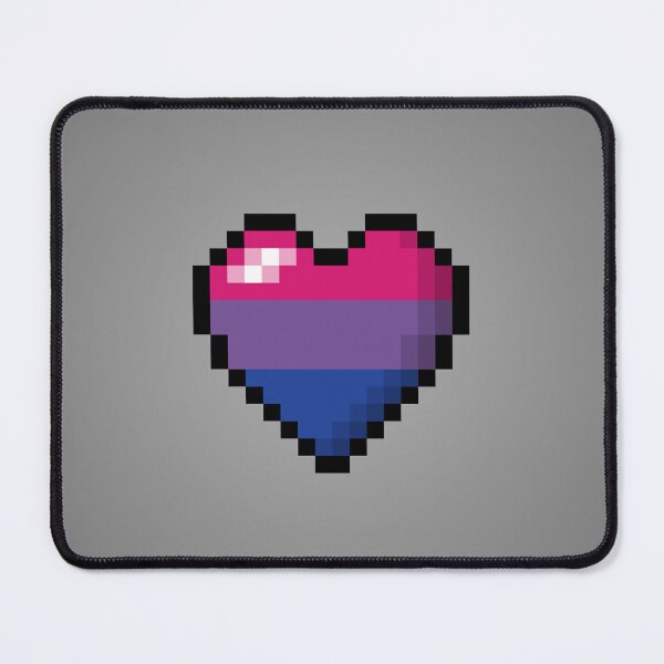 Item preview, Large Pixel Heart Design in Bisexual Pride Flag Colors designed and sold by LiveLoudGraphic.