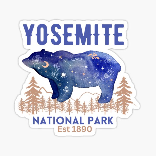 Item preview, Yosemite National State Park Bear Classic T-shirt Sticker designed and sold by ThinkNature!.