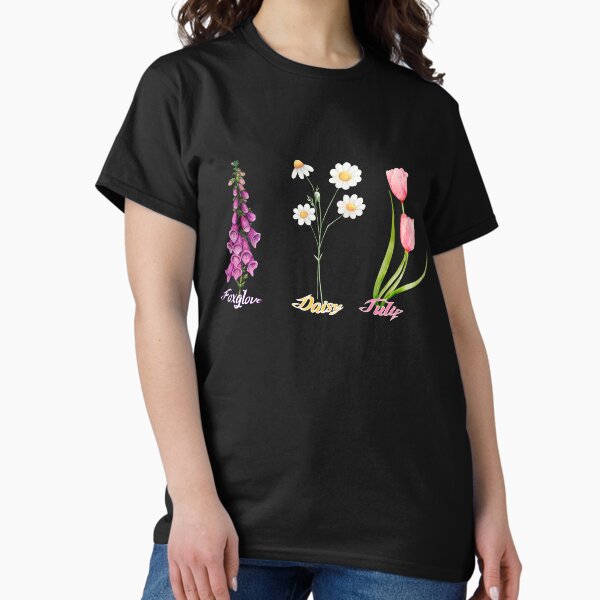 Aperçu de l'œuvre Plante florale Digitale Marguerite Tulipe Fleur Vintage Fête des Mères créée et vendue par Mosaic-Art.
