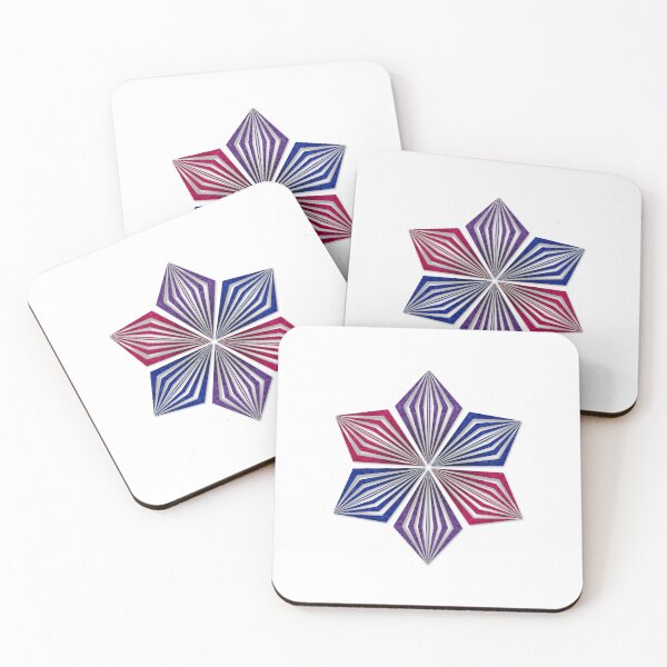 Item preview, Bisexual Pride Flag Colored Geometric Starburst designed and sold by LiveLoudGraphic.