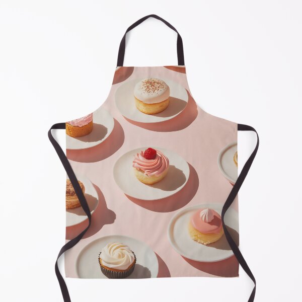 Item preview, Colorful assortment of decorative cupcakes arranged on white plates against a soft pink background in a delightful display designed and sold by anytka.