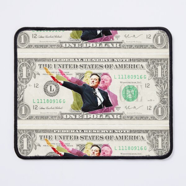 Item preview, Elon Musk Dollar Collage – Bold Pop Art Satire designed and sold by FatGiantCat.