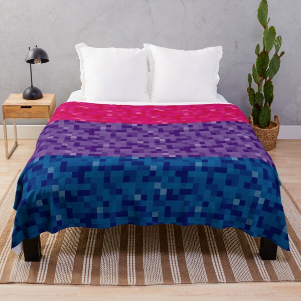 Item preview, Bisexual Pride Pixel Flag Repeating Background designed and sold by LiveLoudGraphic.