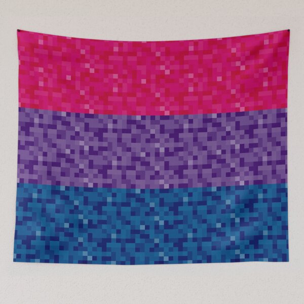 Item preview, Bisexual Pride Pixel Flag Repeating Background designed and sold by LiveLoudGraphic.