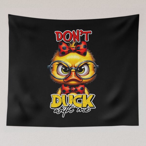 Item preview, Don’t Duck with Me – Funny Angry Duck with Glasses and Bow Tie designed and sold by Aredbox.