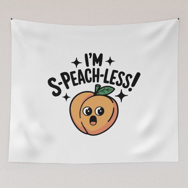 Item preview, S-Peach-less! Cute Peach Pun designed and sold by PMCreative.