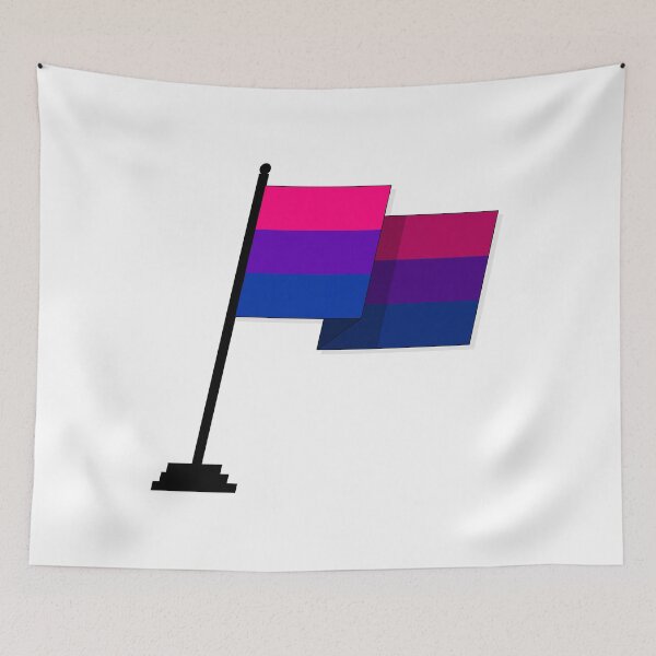 Item preview, Large Waving Flag in Bisexual Pride Flag Colors designed and sold by LiveLoudGraphic.