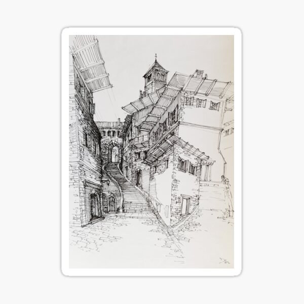 Item preview, very old town designed and sold by SKETCHY & GRAPHIC.