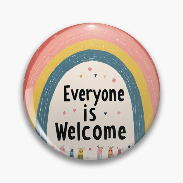 Item preview, Everyone is Welcome – Cute Rainbow Character Inclusion Sticker designed and sold by MindFulStudios.
