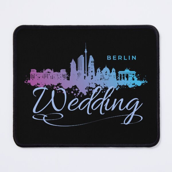Artikelvorschau, Berlin Skyline mit Wedding Schriftzug entworfen und verkauft von Ecmoprints.