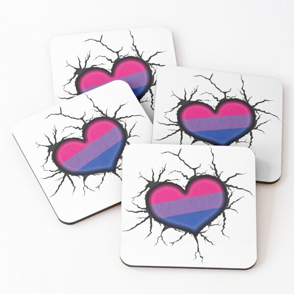 Item preview, Bisexual Heart Thrown into Cracked surface designed and sold by LiveLoudGraphic.