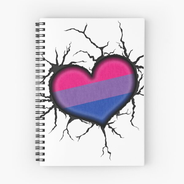 Item preview, Bisexual Heart Thrown into Cracked surface designed and sold by LiveLoudGraphic.
