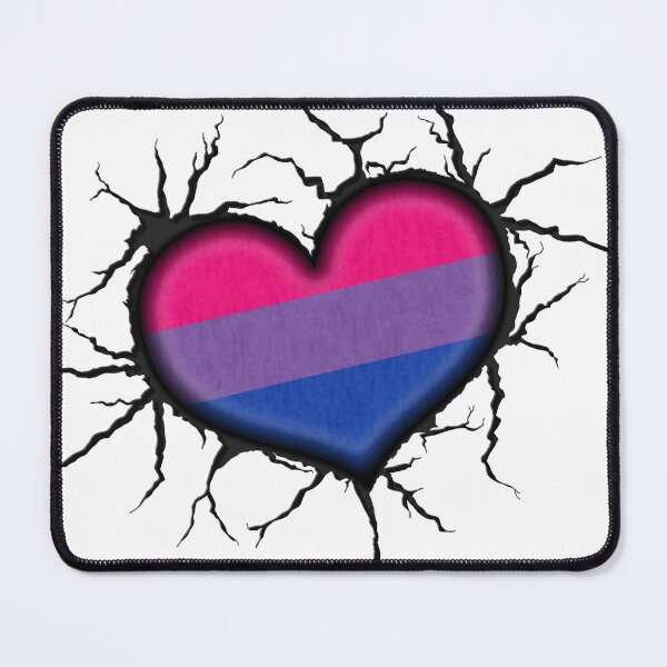 Item preview, Bisexual Heart Thrown into Cracked surface designed and sold by LiveLoudGraphic.