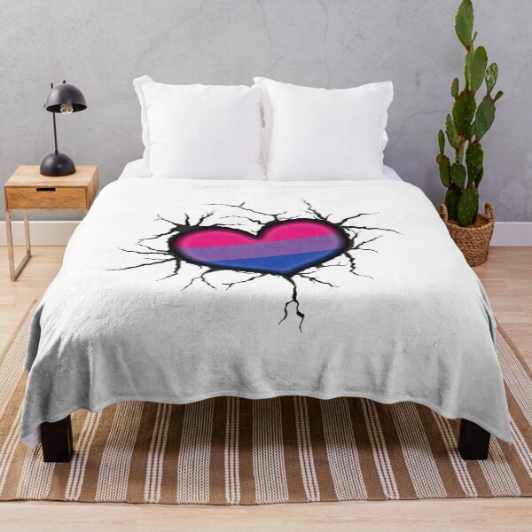 Item preview, Bisexual Heart Thrown into Cracked surface designed and sold by LiveLoudGraphic.