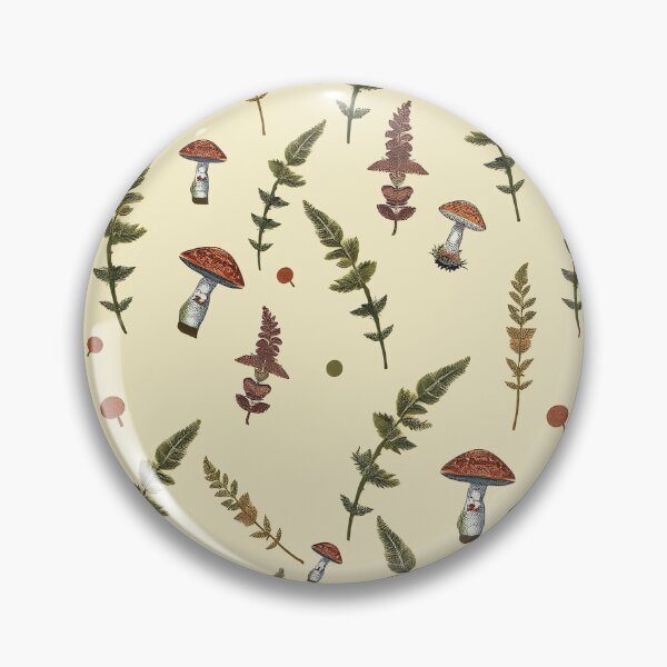Item preview, Nature pattern with mushrooms and foliage designed and sold by Ink-Studi0.