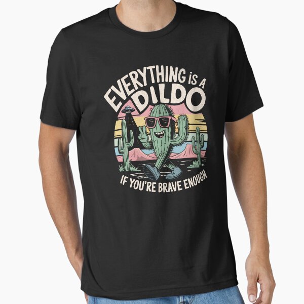 Item preview, Everything Is A Dildo If You're Brave Enough - Quirky Cactus Mascot designed and sold by beansterp.
