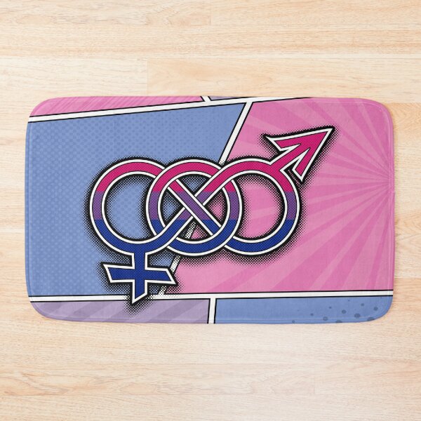 Item preview, Halftone Bisexual Pride Gender Knot with Flag Background designed and sold by LiveLoudGraphic.