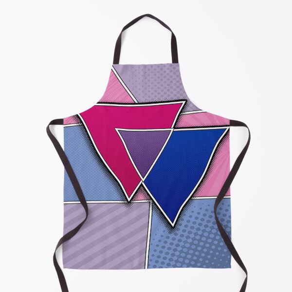 Item preview, Halftone Bisexual Pride Triangles with Flag Background designed and sold by LiveLoudGraphic.